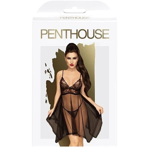 Бэби-долл с ажурным браллетом и ассиметричным подолом Penthouse - Naughty Doll White S/M: Применение На тело