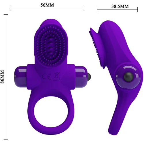 Віброкільце LYBAILE Pretty Love Vibrant Penis Ring II Purple фото 7