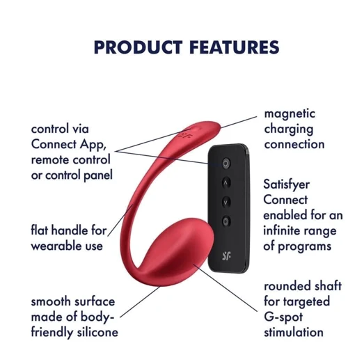 Віброяйце Satisfyer Shiny Petal Connect App: Тип і форма Виброяйцо