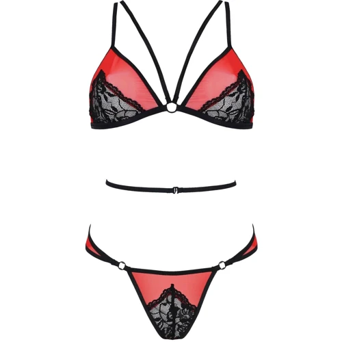 Комплект белья Passion PEONIA SET Red S/M red: Вид Комплекты