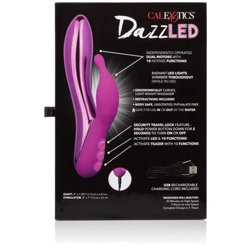 CalExotics DazzLED Radiance - вібратор кролик з LED підсвічуванням, 12.75x3.25 см: Для кого Для жінок