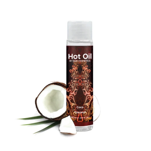 Зігріваюча їстівна масажна олія Nuei Hot Oil, 100 мл (кокос)