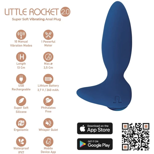 Анальная вибропробка Adrien Lastic Little Rocket 2.0 + APP фото 5