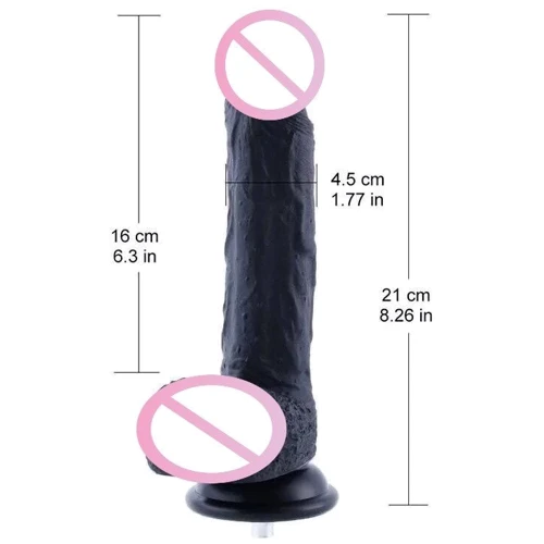 Фалоімітатор-насадка Hismith 8.3" Silicone Dildo Black: Тип Классические дилдо