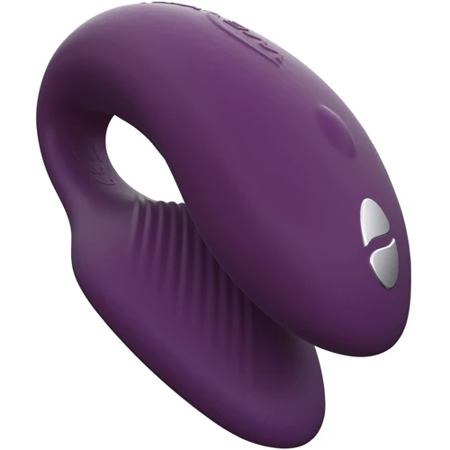 Смарт-вібратор для пар We-Vibe Chorus Purple, сенсорне керування вібраціями стисненням пульта: Для кого для пари