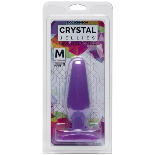 Анальная пробка Doc Johnson Crystal Jellies Butt Plug Medium (фиолетовый): Для кого Унисекс