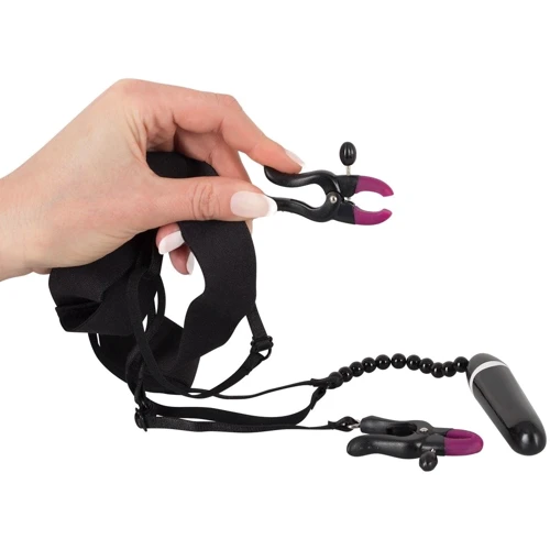 Затискачі для статевих губ з віброкулею Orion Bad Kitty Spreader String With Vibrator фото 5