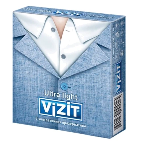 Презервативи латексні VIZIT Ultra light ультратонкі №3