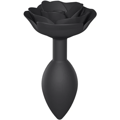 Силіконовий анальний затор Love To Love OPEN ROSES L SIZE - BLACK ONYX