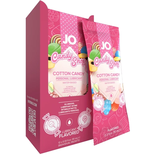 Набор лубрикантов System Jo Foil Display Box – JO H2O Lubricant – Cotton Candy – 12 x 10ml
