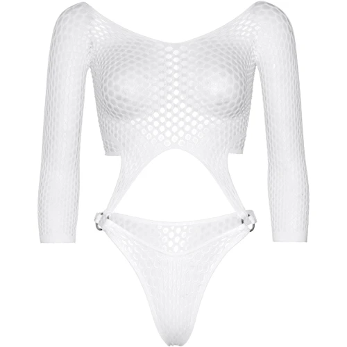 Боди Leg Avenue Top bodysuit with thong back White: Материал Полиамид