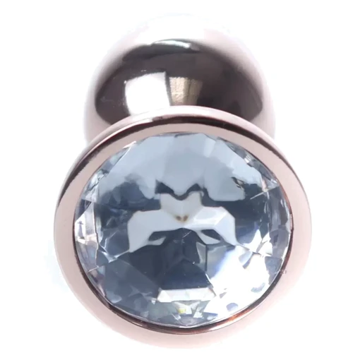 Анальная пробка с кристаллом BOSS of TOYS Boss Series - Jewellery Red Gold PLUG Clear S, BS6400112 фото 7
