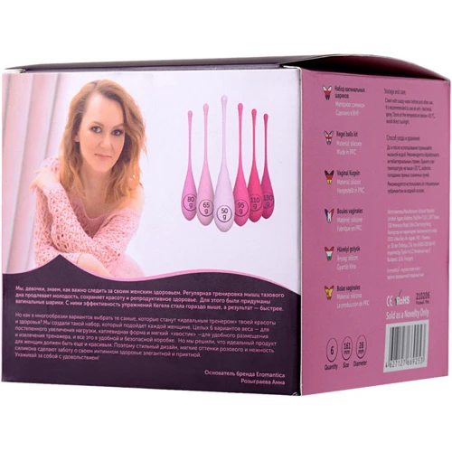 Набор из 6 вагинальных шариков Toyfa Eromantica K-Rose Pink фото 9