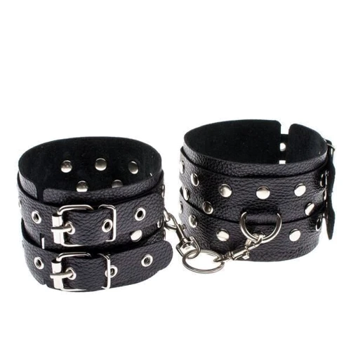 Оковы Leather Double Fix Leg Cuffs, black