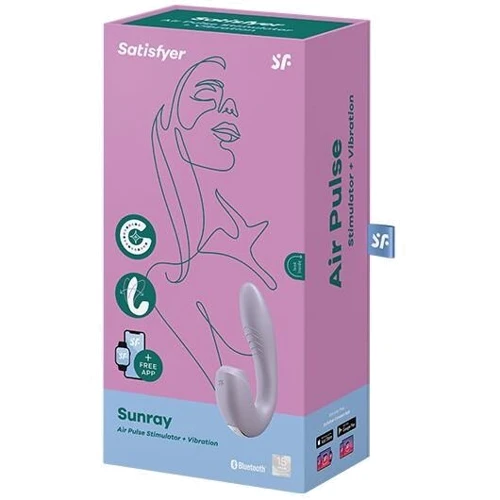 Вакуумный смарт вибратор Satisfyer Sunray Lilac, 4 положения ствола: Тип управления Кнопочное