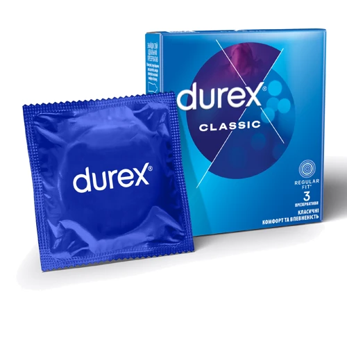 Презервативи латексні зі змазкою Durex №3 Classic класичні