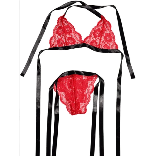 Еротичний комплект NDS 27859 Red/Black One Size (20291): Застосування На тело