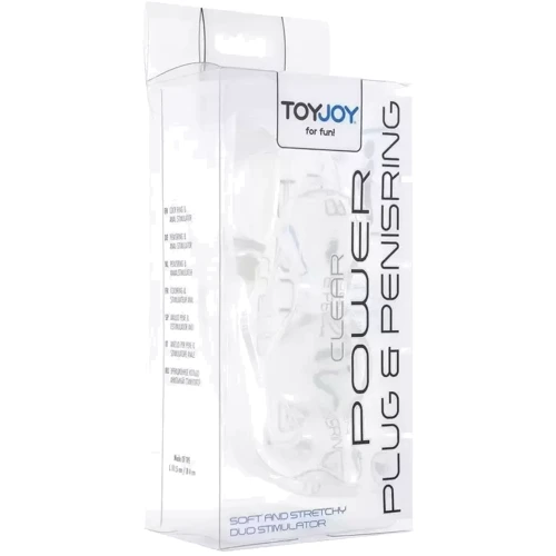 Анальная пробка Toy Joy Manpower Plug & Penisring (прозрачный): Для кого Для мужчин