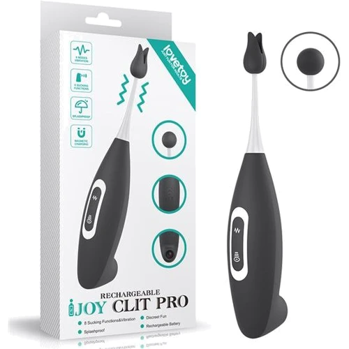 Клиторальный вибратор с вакуумным стимулятором LoveToy IJOY Rechargeable Clit Pro
