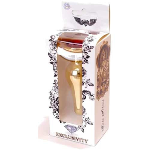Анальная пробка с кристаллом BOSS of TOYS Boss Series - Jewellery Gold BUTT PLUG Red, BS6400064 фото 8