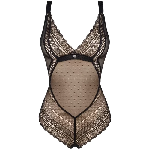 Боди Obsessive Estiqua black M/L: Материал Полиамид