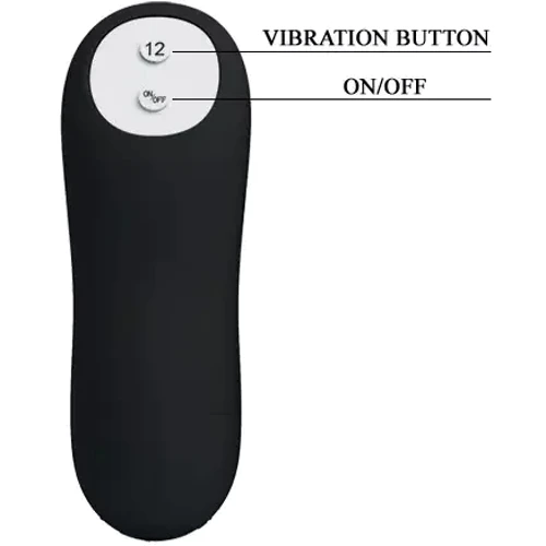 Анальная пробка с вибрацией Pretty Love Vibrating Butt Plug (чёрный) фото 7