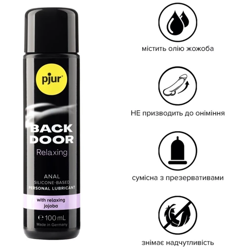 Анальная смазка pjur backdoor anal Relaxing jojoba silicone 100 мл на силиконовой основе с жожоба: Тип Анальные