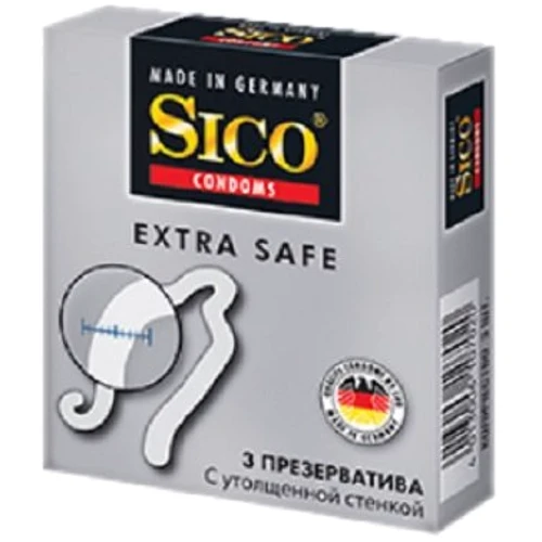 Презервативи латексні SICO Extra Safe з потовщеною стінкою №3