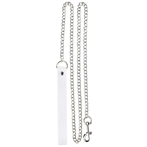 Повідець PU Leather Leash Black, SKN-AS24 White