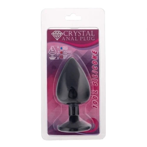Анальний корок CRYSTAL Black Silicone Ruby, L: Для кого Унисекс