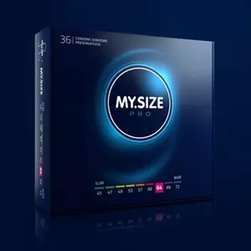 Презервативы My.Size Pro 64, 36 шт.: Текстура Гладкие