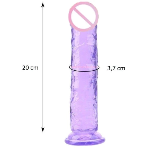 Фаллоимитатор на присоске Love stay with me - SEXTOY PENIS, RD-50S PURPLE: Мошонка Нет