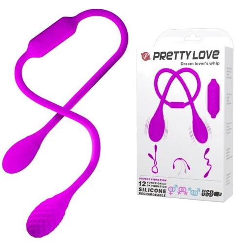 Гибкий вибростимулятор унисекс Dream Lover's Whip, BI-014327-5: Тип и форма Двусторонние