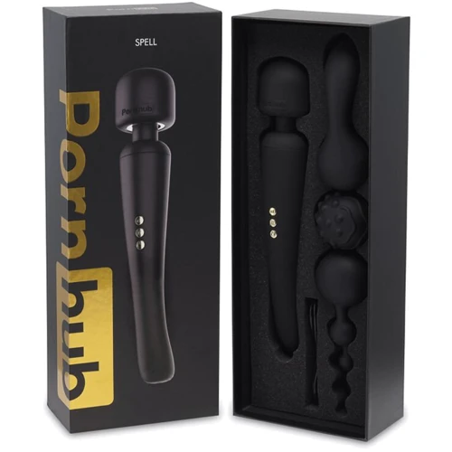 Вибромассажер Wand с тремя насадками Pornhub Spell Wand Set: Для кого Для женщин