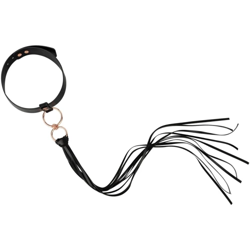 Ошейник с флоггером Rosy Gold Collar with Flogger Black фото 4