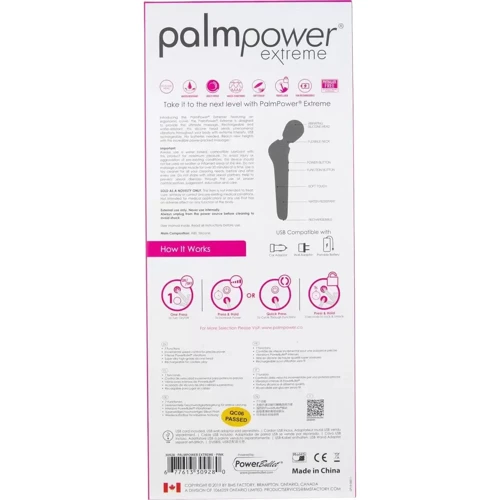 Мощный вибромассажер PalmPower EXTREME - Pink водонепроницаемый, с плавной регулировкой: Тип и форма Вибратор-микрофон, Вибромассажер