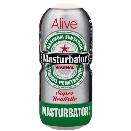 Недорогий мастурбатор-вагіна Alive Heineken Vagina у вигляді банки пива