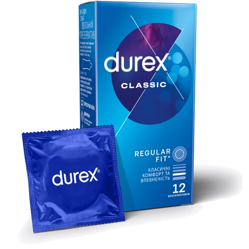 Презервативи латексні зі змазкою Durex №12 Classic класичні