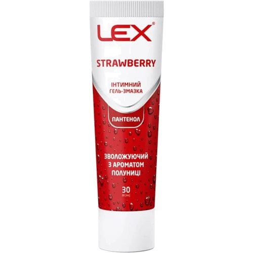 Гель-смазка Lex Strawberry увлажняющий с ароматом клубники, 30 мл