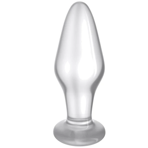 Анальная пробка LoveToy Glass Romance 4.3" Clear