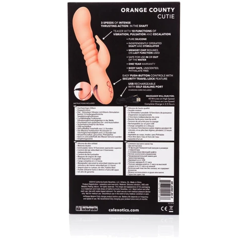 CalExotics Orange County Cutie вібратор кролик, 11.5x3.75 см: Для кого Для жінок
