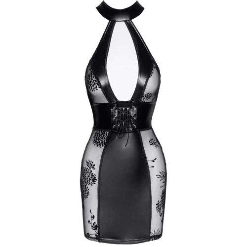 Сукня Noir Handmade F238 Short tulle dress with powerwetlook inserts Вlack, M: Розмір M