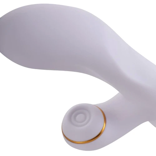Вибратор-кролик с флоггером LOCKINK Sevanda Whip Vibrating Massage Wand - White & Golden фото 7