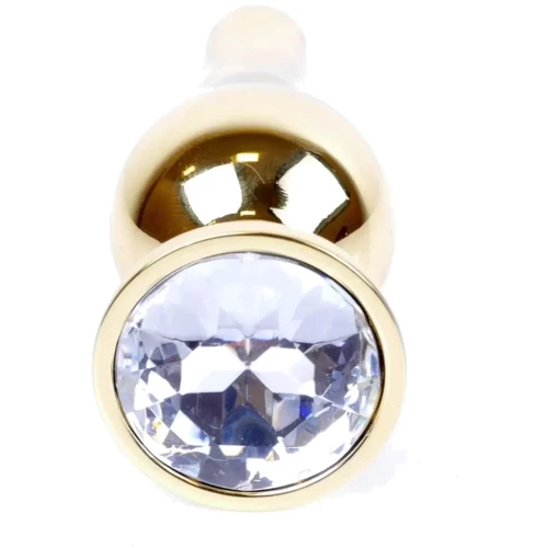 Анальная пробка с кристаллом BOSS of TOYS Boss Series - Jewellery Gold BUTT PLUG Clear, BS6400066 фото 7