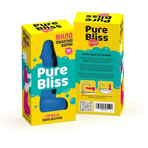Крафтовое мыло-член с присоской Pure Bliss MINI Dark Blue, натуральное: Для кого Унисекс