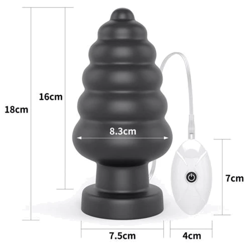 Анальная пробка с вибрацией LoveToy Vibrating Anal Cracker 7" King Sized: Наличие вибрации Есть