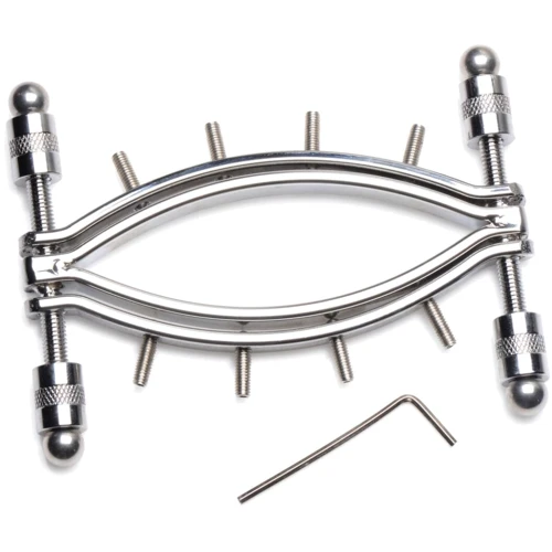 Зажим для половых губ Master Series Spread'Em Poker Vagina Clamp with Adjustable Pressure Screws фото 5