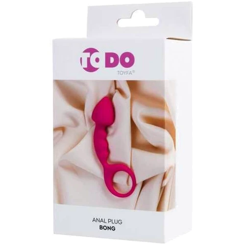 Анальная пробка ToDo Anal Plug Bong (розовая): Особенности С кольцом
