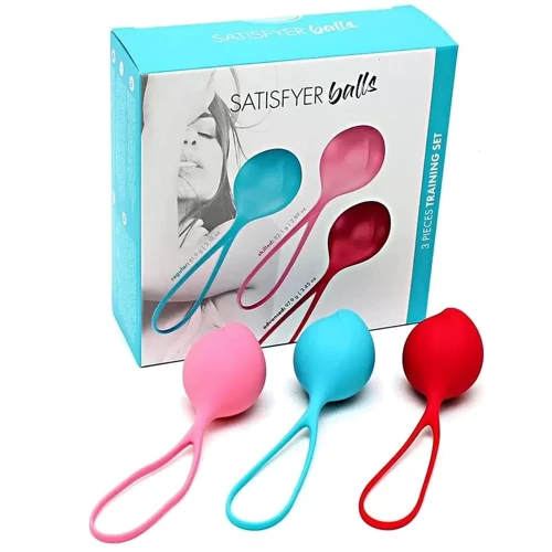 Вагинальные шарики Satisfyer balls C03 single (set of 3): Особенности Соединены между собой, Влагозащищенные