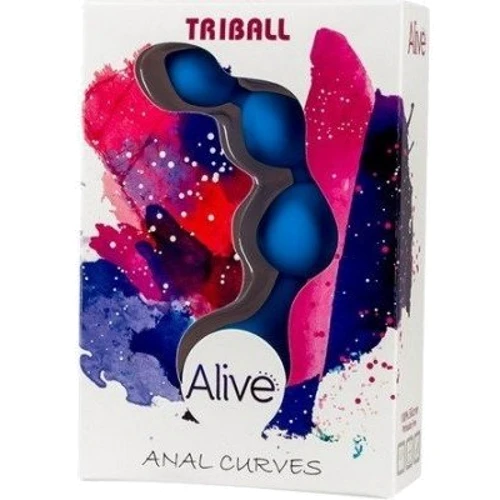 Анальные шарики Alive Triball Blue